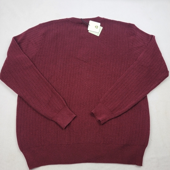 NWT Jeremy Argyle NYC wool blend heavy fair labor burgundy henley B22 - Picture 5 of 6
